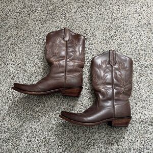 Brown Leather Cowboy Boots